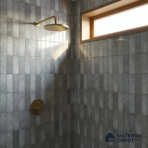 Wall Tile TL 07860 D Path Hue Glue Decor 1 ft x 1 ft Ceramic Glossy Finish - 9.5 mm | Suitable for Kitchen, Bathroom & Balcony Walls | Please Expect a Slight Variation of Pattern