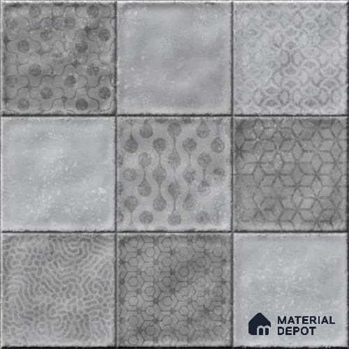 Faux Subway Wall Tile TL 07861 C Haven Grey Glue Decor-1 1 ft x 1 ft Ceramic Glossy Finish - 9.5 mm | Suitable for Kitchen, Bathroom