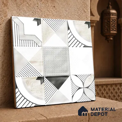 Wall Tile TL 07861 D Haven Glue Decor-13 1 ft x 1 ft Ceramic Glossy Finish - 9.5 mm | Suitable for Kitchen, Bathroom & Balcony Walls | Please Expect a Slight Variation of Pattern