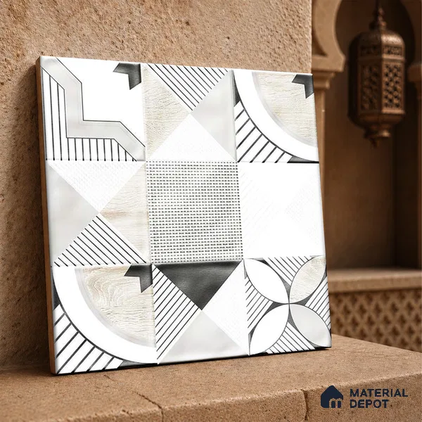 Wall Tile TL 07861 D Haven Glue Decor-13 1 ft x 1 ft Ceramic Glossy Finish - 9.5 mm | Suitable for Kitchen, Bathroom & Balcony Walls | Please Expect a Slight Variation of Pattern