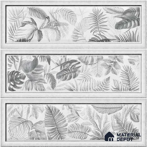 Tropical Wall Tile TL 07863 C Pura Glue Decor-7 1 ft x 1 ft Ceramic Glossy Finish - 9.5 mm | Suitable for Kitchen, Bathroom & Balcony Walls | Please Expect a Slight Variation of Pattern