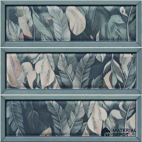Tropical Wall Tile TL 07863 D Pura Glue Decor-10 1 ft x 1 ft Ceramic Glossy Finish - 9.5 mm | Suitable for Kitchen, Bathroom & Balcony Walls | Please Expect a Slight Variation of Pattern
