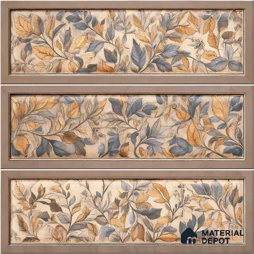 Tropical Wall Tile TL 07863 Pura Glue Decor-5 1 ft x 1 ft Ceramic Glossy Finish - 9.5 mm | Suitable for Kitchen, Bathroom & Balcony Walls | Please Expect a Slight Variation of Pattern