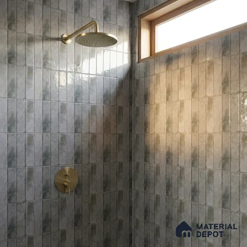 Wall Tile TL 07864 B Origins Grey Decor 1 ft x 1 ft Ceramic Glossy Finish - 9.5 mm | Suitable for Kitchen, Bathroom & Balcony Walls | Please Expect a Slight Variation of Pattern
