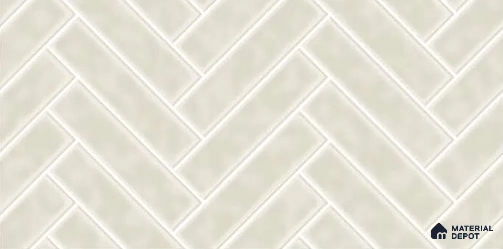 Faux Subway Look Glossy Finish White Ceramic Wall Tile | TL 07867 D 2 ft x 1 ft - 9 mm | Suitable For Kitchen & Bathroom
