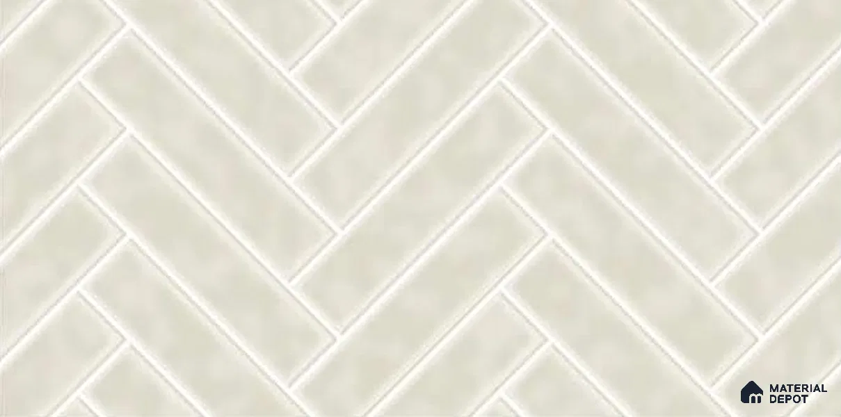 Faux Subway Look Glossy Finish White Ceramic Wall Tile | TL 07867 D 2 ft x 1 ft - 9 mm | Suitable For Kitchen & Bathroom