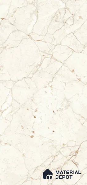 Marble Crema Marfil Wall & Floor Tile TL 07871 Ivory Beige 4 ft x 2 ft Glossy Finish Vitrified Tile - 9 mm | 3 Random Designs | Suitable For Living Room, Bedroom, Dining