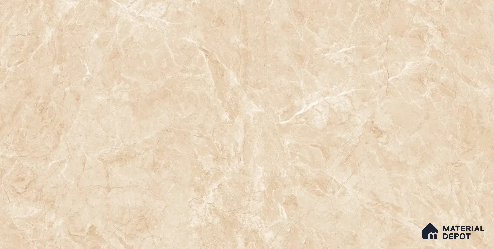 Marble Look Floor & Wall Tile TL 07878 B Spiga Beige 4 ft x 2 ft Vitrified High Gloss Finish - 9 mm | Suitable for Living Room, Bedroom & Dining