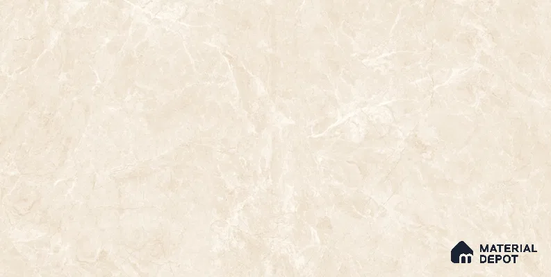 Marble Crema Marfil Wall & Floor Tile TL 07878 Latte Beige 4 ft x 2 ft High Gloss Finish Vitrified Tile - 9 mm | Suitable For Living Room, Bedroom, Dining