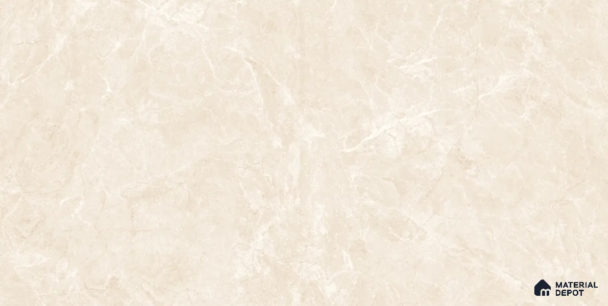 Marble Crema Marfil Wall & Floor Tile TL 07878 Latte Beige 4 ft x 2 ft High Gloss Finish Vitrified Tile - 9 mm | Suitable For Living Room, Bedroom, Dining