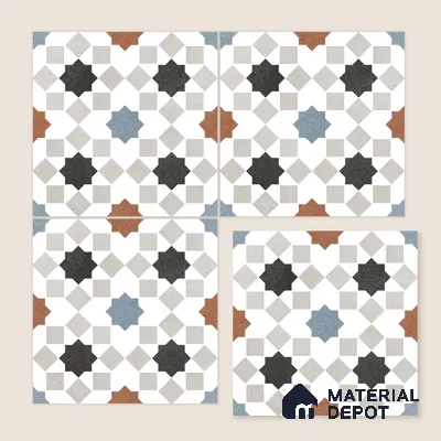 Floor & Wall Tile TL 07881 Sandrift Clay 1 ft x 1 ft Ceramic Matte Finish - 7.5 mm | Suitable for Living Room, Bedroom & Dining | Please Expect a Slight Variation of Pattern