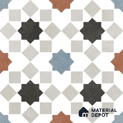 Floor & Wall Tile TL 07881 Sandrift Clay 1 ft x 1 ft Ceramic Matte Finish - 7.5 mm | Suitable for Living Room, Bedroom & Dining | Please Expect a Slight Variation of Pattern