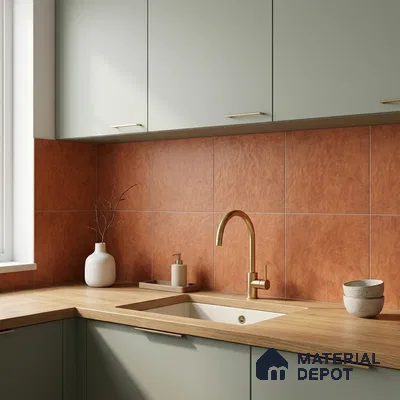 Floor & Wall Tile TL 07883 Sienna Echo 1 ft x 1 ft Ceramic Matte Finish - 7.5 mm | Suitable for Living Room, Bedroom & Dining | Please Expect a Slight Variation of Pattern
