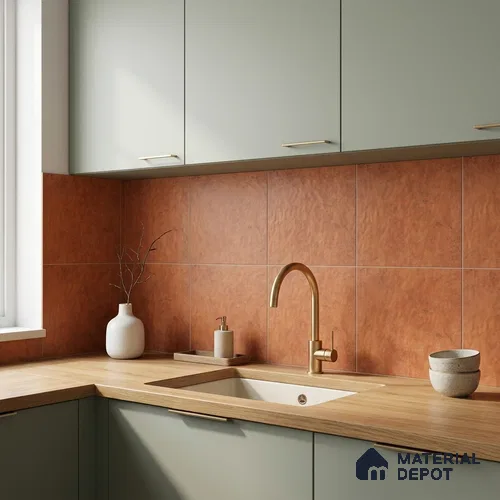 Floor & Wall Tile TL 07883 Sienna Echo 1 ft x 1 ft Ceramic Matte Finish - 7.5 mm | Suitable for Living Room, Bedroom & Dining | Please Expect a Slight Variation of Pattern