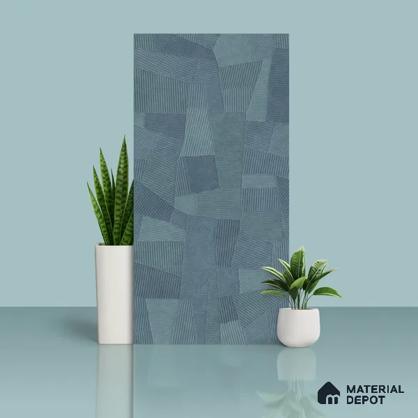 Punch Floor & Wall Tile TL 07889 Levels Aqua Decor - 1 4 ft x 2 ft Matte Finish Vitrified Tile - 9 mm | Suitable For living Room, Bedroom, Bathroom