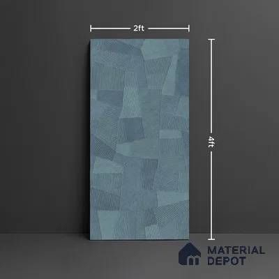Punch Floor & Wall Tile TL 07889 Levels Aqua Decor - 1 4 ft x 2 ft Matte Finish Vitrified Tile - 9 mm  | Suitable For living Room, Bedroom, Bathroom