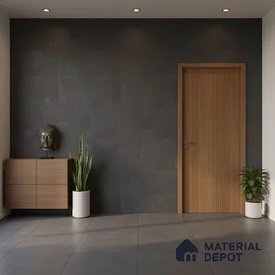 Punch Floor & Wall Tile TL 07892 Levels DimGrey Decor - 1 4 ft x 2 ft Matte Finish Vitrified Tile - 9 mm  | Suitable For living Room, Bedroom, Bathroom