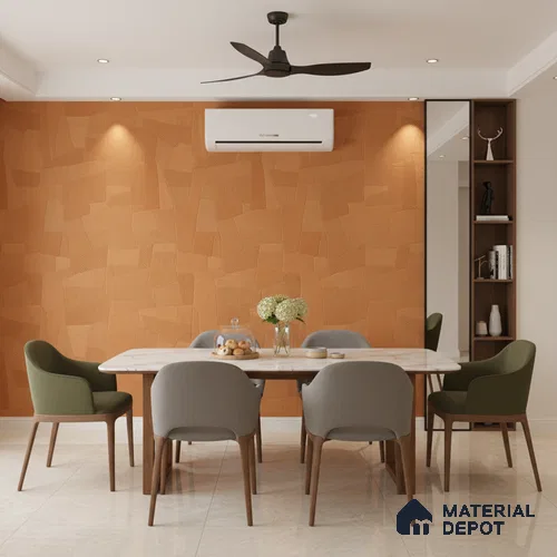 Punch Floor & Wall Tile TL 07894 Levels Marigold Decor - 1 4 ft x 2 ft Matte Finish Vitrified Tile - 9 mm  | Suitable For living Room, Bedroom, Bathroom