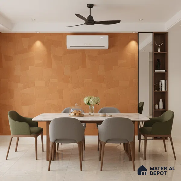 Punch Floor & Wall Tile TL 07894 Levels Marigold Decor - 1 4 ft x 2 ft Matte Finish Vitrified Tile - 9 mm | Suitable For living Room, Bedroom, Bathroom