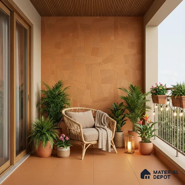 Punch Floor & Wall Tile TL 07894 Levels Marigold Decor - 1 4 ft x 2 ft Matte Finish Vitrified Tile - 9 mm | Suitable For living Room, Bedroom, Bathroom