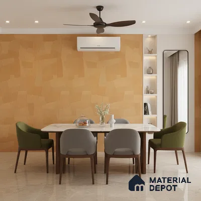 Punch Floor & Wall Tile TL 07895 Levels Melon Yellow Decor - 1 4 ft x 2 ft Matte Finish Vitrified Tile - 9 mm  | Suitable For living Room, Bedroom, Bathroom