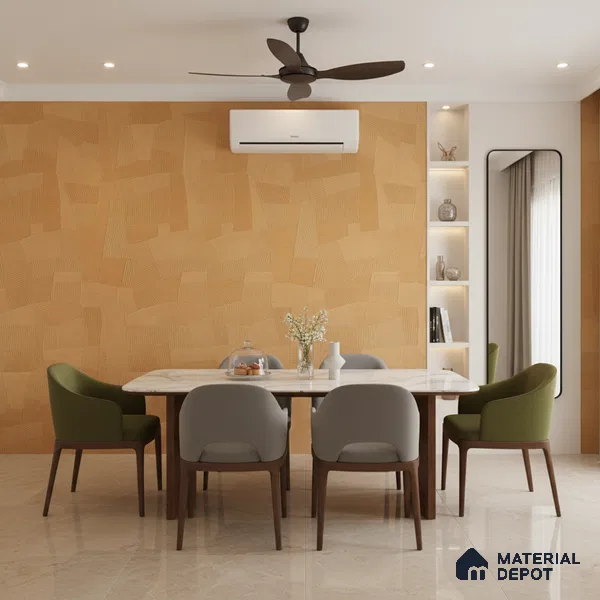 Punch Floor & Wall Tile TL 07895 Levels Melon Yellow Decor - 1 4 ft x 2 ft Matte Finish Vitrified Tile - 9 mm | Suitable For living Room, Bedroom, Bathroom