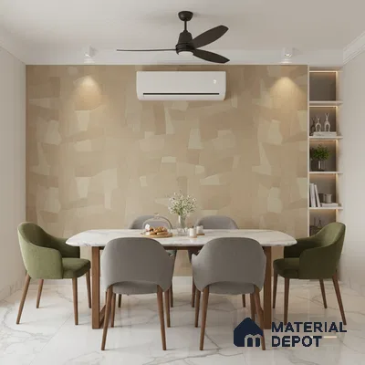 Punch Floor & Wall Tile TL 07896 Levels Sand Decor - 1 4 ft x 2 ft Matte Finish Vitrified Tile - 9 mm  | Suitable For living Room, Bedroom, Bathroom