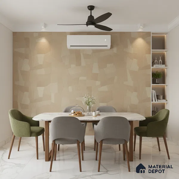 Punch Floor & Wall Tile TL 07896 Levels Sand Decor - 1 4 ft x 2 ft Matte Finish Vitrified Tile - 9 mm  | Suitable For living Room, Bedroom, Bathroom