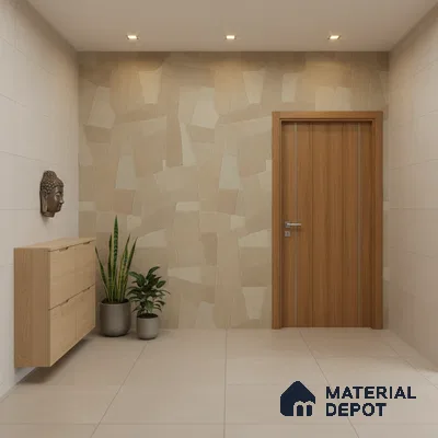 Punch Floor & Wall Tile TL 07896 Levels Sand Decor - 1 4 ft x 2 ft Matte Finish Vitrified Tile - 9 mm  | Suitable For living Room, Bedroom, Bathroom