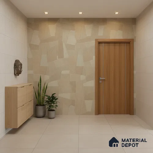 Punch Floor & Wall Tile TL 07896 Levels Sand Decor - 1 4 ft x 2 ft Matte Finish Vitrified Tile - 9 mm  | Suitable For living Room, Bedroom, Bathroom