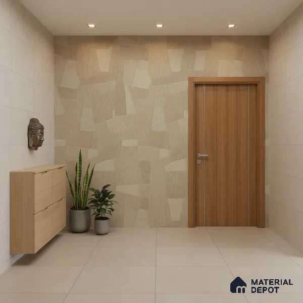 Punch Floor & Wall Tile TL 07896 Levels Sand Decor - 1 4 ft x 2 ft Matte Finish Vitrified Tile - 9 mm  | Suitable For living Room, Bedroom, Bathroom