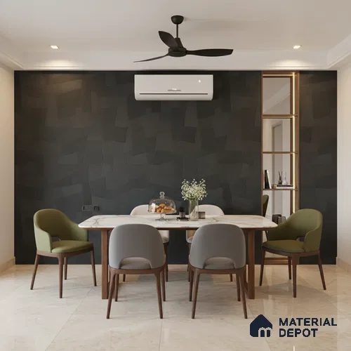 Punch Floor & Wall Tile TL 07898 Levels Teal Decor - 1 4 ft x 2 ft Matte Finish Vitrified Tile - 9 mm  | Suitable For living Room, Bedroom, Bathroom