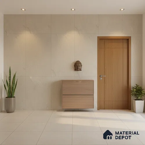 Punch Floor & Wall Tile TL 07900 Bogota Cream 4 ft x 2 ft Matte Finish Endless Vitrified Tile - 9 mm | 4 Random Designs | Suitable For living Room, Bedroom, Bathroom