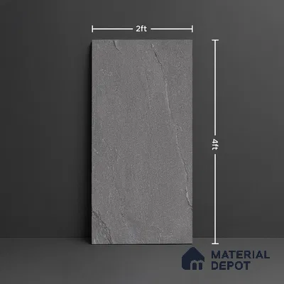 Punch Floor & Wall Tile TL 07900 D Bogota Grey 4 ft x 2 ft Matte Finish Endless Vitrified Tile - 9 mm  | 4 Random Designs | Suitable For living Room, Bedroom, Bathroom