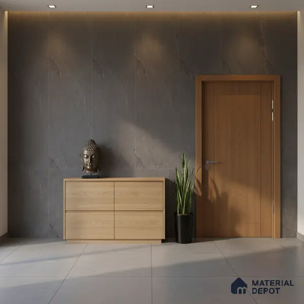 Punch Floor & Wall Tile TL 07900 D Bogota Grey 4 ft x 2 ft Matte Finish Endless Vitrified Tile - 9 mm  | 4 Random Designs | Suitable For living Room, Bedroom, Bathroom