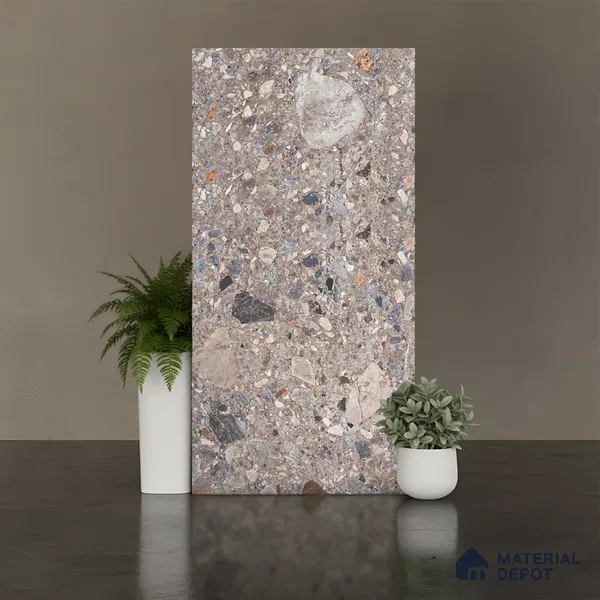 Stone Floor & Wall Tile TL 07901 B Fossil Frage 4 ft x 2 ft Matte Finish Endless Vitrified Tile - 9 mm | Suitable For living Room, Bedroom, Bathroom