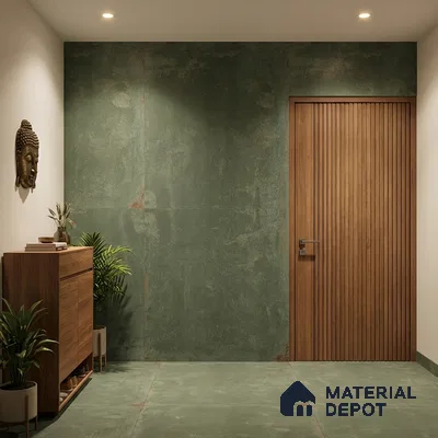 Punch Floor & Wall Tile TL 07902 G Spoleto Green 4 ft x 2 ft Matte Finish Vitrified Tile - 9 mm  | 6 Random Designs | Suitable For living Room, Bedroom, Bathroom