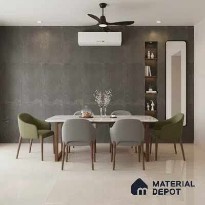 Punch Floor & Wall Tile TL 07902 K Spoleto Willow 4 ft x 2 ft Matte Finish Vitrified Tile - 9 mm  | 6 Random Designs | Suitable For living Room, Bedroom, Bathroom