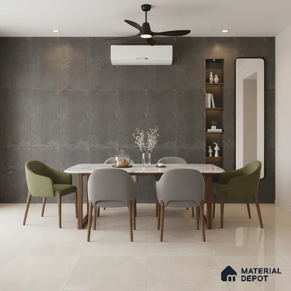 Punch Floor & Wall Tile TL 07902 K Spoleto Willow 4 ft x 2 ft Matte Finish Vitrified Tile - 9 mm | 6 Random Designs | Suitable For living Room, Bedroom, Bathroom