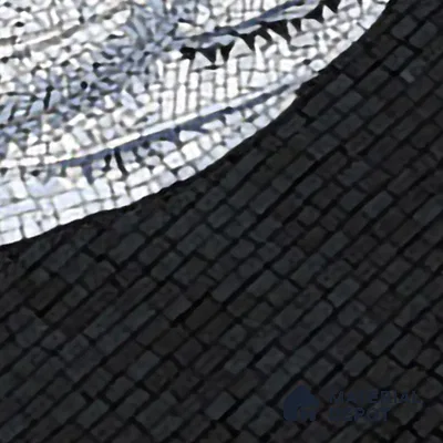 Faux Mosaic Mural Poster Wall Tile TL 07905 Midnight Masque 4 ft x 2 ft Vitrified Glossy Punch Finish - 9 mm | Suitable For Living Room, Bedroom & Office