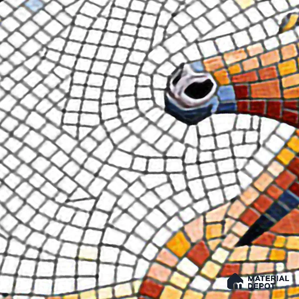 Faux Mosaic Mural Poster Wall Tile TL 07910 Freedom Horse 4 ft x 2 ft Vitrified Glossy Punch Finish - 9 mm | Suitable For Living Room, Bedroom & Office