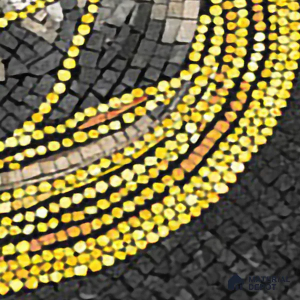 Faux Mosaic Mural Poster Wall Tile TL 07911 Golden Beauty 4 ft x 2 ft Vitrified Glossy Punch Finish - 9 mm | Suitable For Living Room, Bedroom & Office