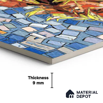 Faux Mosaic Mural Poster Wall Tile TL 07916 Galloping Girl 4 ft x 2 ft Vitrified Glossy Punch Finish - 9 mm | Suitable For Living Room, Bedroom & Office