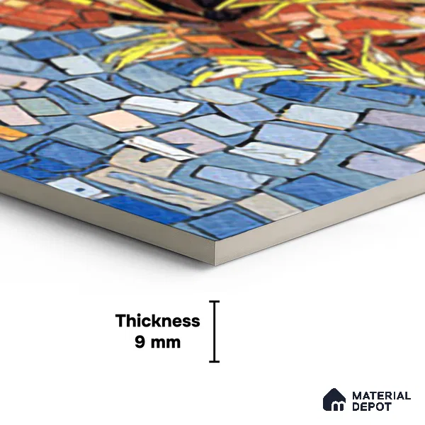 Faux Mosaic Mural Poster Wall Tile TL 07916 Galloping Girl 4 ft x 2 ft Vitrified Glossy Punch Finish - 9 mm | Suitable For Living Room, Bedroom & Office