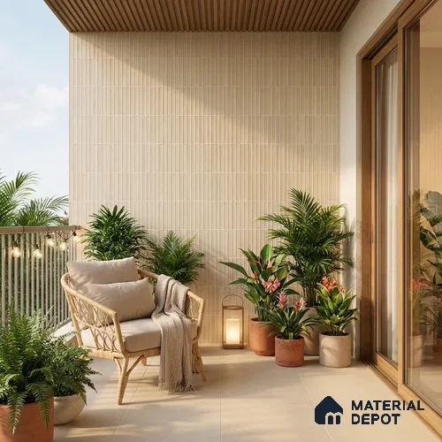 Punch Wall Tile TL 07946 F Warm Avorio Decor 4 ft x 2 ft Matte Finish Vitrified - 9 mm | Suitable For Living Room, Bathroom, Foyer, Courtyard, Dining & Highlighter Wall