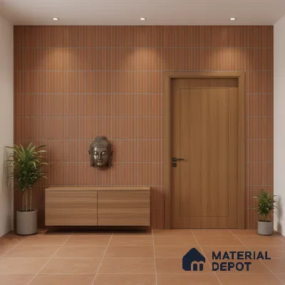 Punch Floor & Wall Tile TL 07946 O Warm Cotto Decor-2 4 ft x 2 ft Matte Finish  Vitrified Tile - 9 mm  | Suitable For living Room, Bedroom, Bathroom