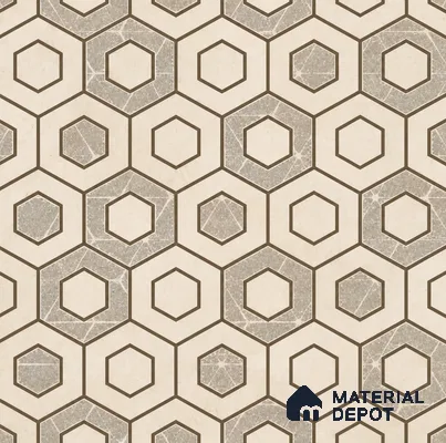 Multifired Moroccan Floor & Wall Tile TL 07954 Titan Halo 2 ft x 2 ft Vitrified Matte Finish - 9 mm | Suitable for Living Room, Bathroom, Kitchen & Backsplash