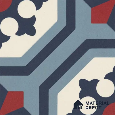 Multifired Moroccan Floor & Wall Tile TL 07956 C Obsidian Silk 12 x 12 inch Vitrified Matte Finish - 9 mm | Suitable for Living Room, Bathroom, Kitchen & Backsplash