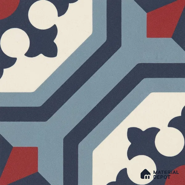 Multifired Moroccan Floor & Wall Tile TL 07956 C Obsidian Silk 12 x 12 inch Vitrified Matte Finish - 9 mm | Suitable for Living Room, Bathroom, Kitchen & Backsplash