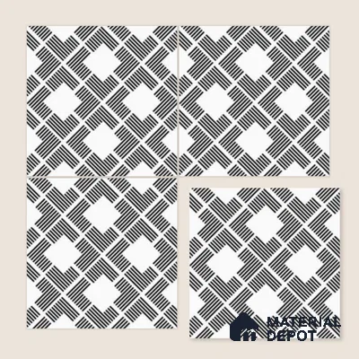 Multifired Moroccan Floor & Wall Tile TL 07959 G Zinc Whisper 12 x 12 inch Vitrified Matte Finish - 9 mm | Suitable for Living Room, Bathroom, Kitchen & Backsplash
